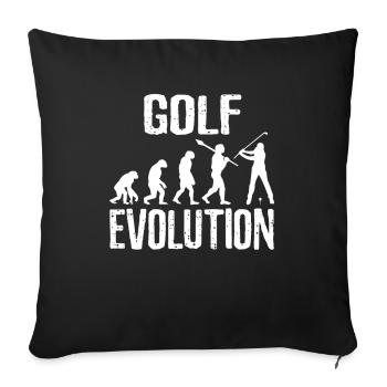 Evolution du golf - Housse de coussin décorative 45 x 45 cm - noir - Devant