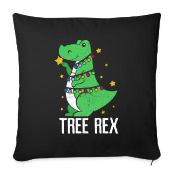 Dinosaurier - Sofakissenbezug 45 x 45 cm - Schwarz - Vorne