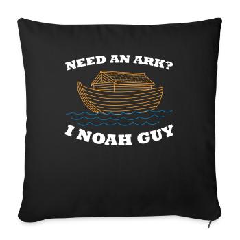 Arche Noah Flut Bibel Jesus Religion Geschenk - Sofakissenbezug 45 x 45 cm - Schwarz - Vorne