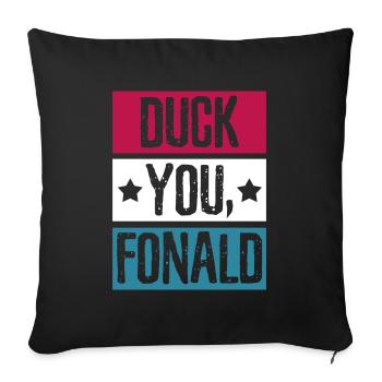 Don Donald America, président d'Anti  USA - Housse de coussin décorative 45 x 45 cm - noir - Devant