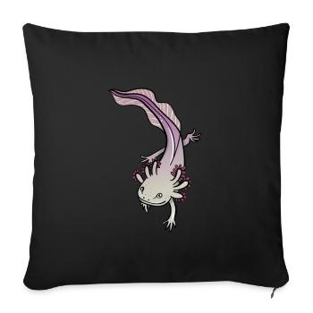 Axolotl - Housse de coussin décorative 45 x 45 cm - noir - Devant