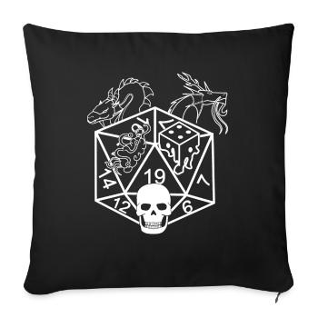 RPG Rpg Board Game Game Board Gift - Sofa pillowcase 17,3'' x 17,3'' (45 x 45 cm) - black - Front
