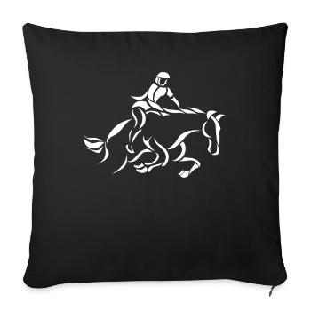 Horse Horse Riding Horse Riding Horse Gift - Sofa pillowcase 17,3'' x 17,3'' (45 x 45 cm) - black - Front