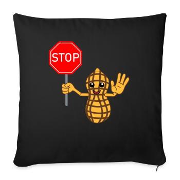 Allergie Allergic Noix Allergic Gift - Housse de coussin décorative 45 x 45 cm - noir - Devant