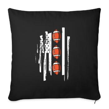 Football Amerika - Sofakissenbezug 45 x 45 cm - Schwarz - Vorne