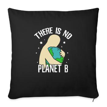 Save the planet - Sofa pillowcase 17,3'' x 17,3'' (45 x 45 cm) - black - Front