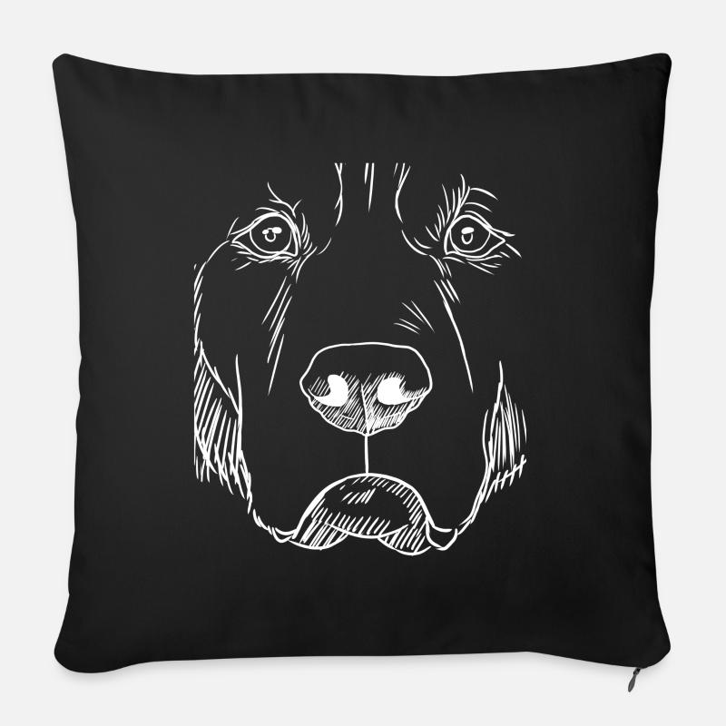 Golden Retriever - Sofakissenbezug 45 x 45 cm - Schwarz