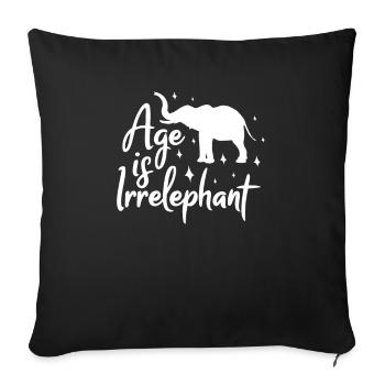 elephant - Sofa pillowcase 17,3'' x 17,3'' (45 x 45 cm) - black - Front