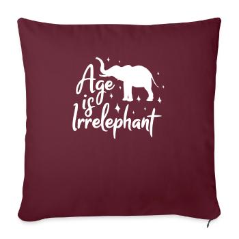 Elefant - Sofakissenbezug 45 x 45 cm - Burgunderrot - Vorne