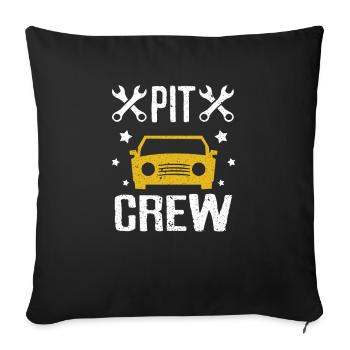 Voiture Racing Réparation De Voiture Mécanique Voiture Cadeau - Housse de coussin décorative 45 x 45 cm - noir - Devant