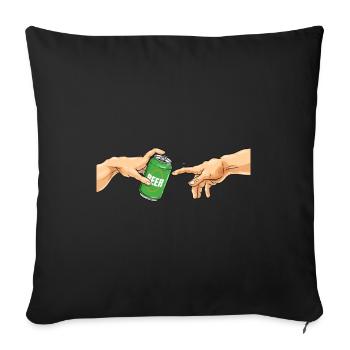 Dosenbier saufen Dosenbier saufn Michel Angelo - Sofakissenbezug 45 x 45 cm - Schwarz - Vorne