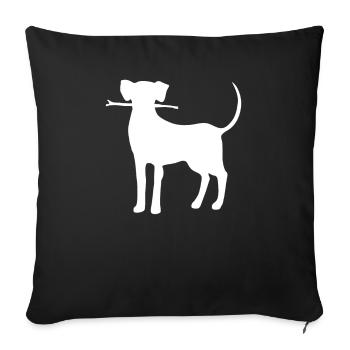 Hund Hundehalter Hundeliebhaber Rasse Geschenk - Sofakissenbezug 45 x 45 cm - Schwarz - Vorne