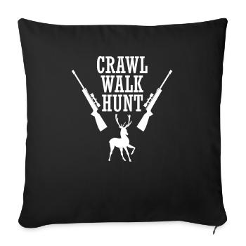 Jäger Jagd Wild Wald Schwanger Schwangerschaft - Sofakissenbezug 45 x 45 cm - Schwarz - Vorne