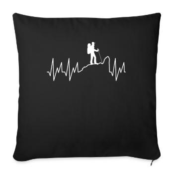 Mountain Hiking Camping Outdoor Gift - Sofa pillowcase 17,3'' x 17,3'' (45 x 45 cm) - black - Front