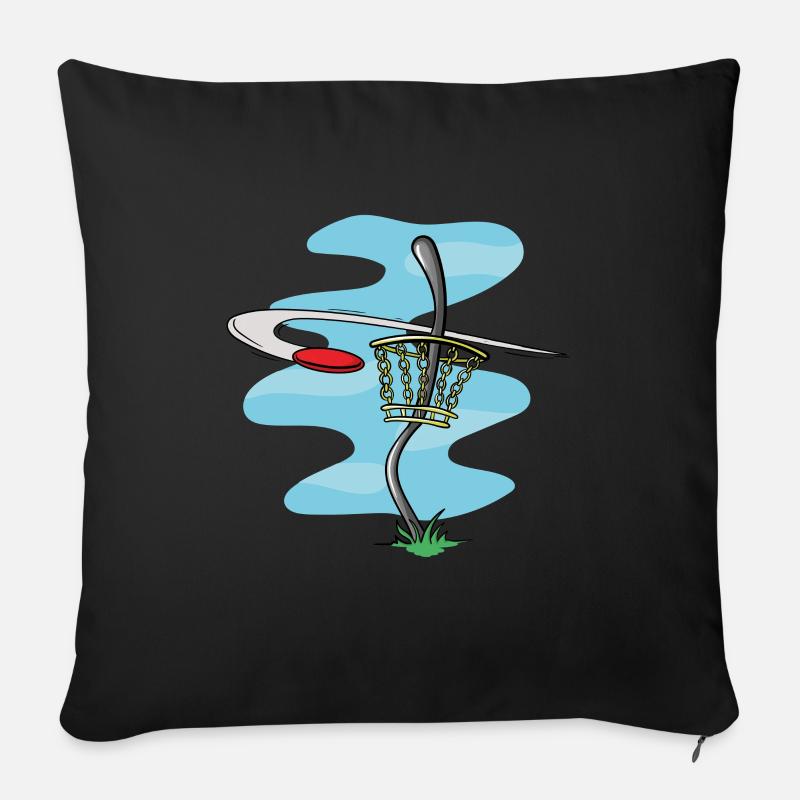 DiscGolf - Sofakissenbezug 45 x 45 cm - Schwarz