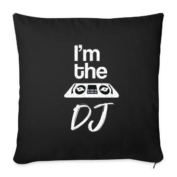 DJ - Sofa pillowcase 17,3'' x 17,3'' (45 x 45 cm) - black - Front