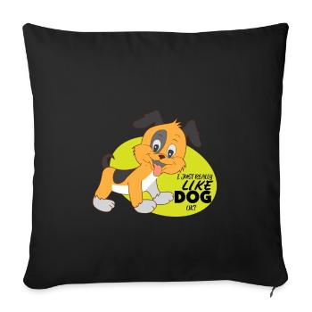 Dogs dog sport dog lover animal dog gift - Sofa pillowcase 17,3'' x 17,3'' (45 x 45 cm) - black - Front
