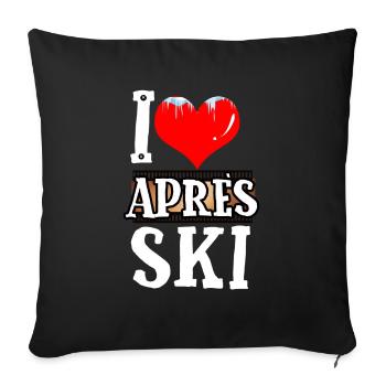 Apres ski - Sofa pillowcase 17,3'' x 17,3'' (45 x 45 cm) - black - Front