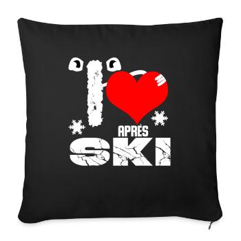 Apres ski - Sofa pillowcase 17,3'' x 17,3'' (45 x 45 cm) - black - Front