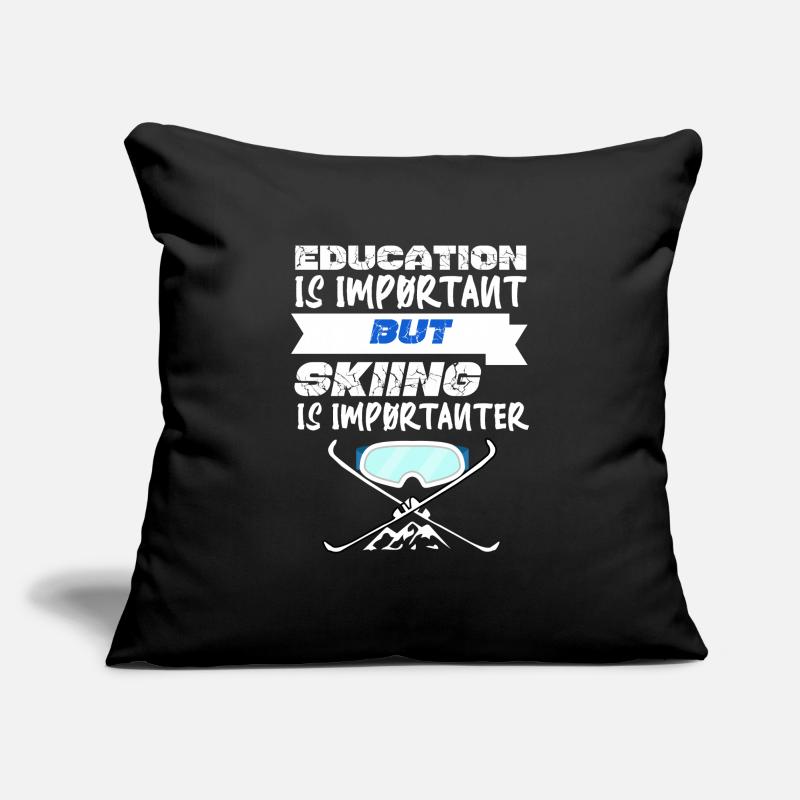 Vacances de ski Housse de coussin décorative 45 x 45 cm