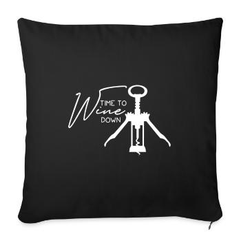 Wein - Sofakissenbezug 45 x 45 cm - Schwarz - Vorne