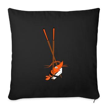 sushi - Sofa pillowcase 17,3'' x 17,3'' (45 x 45 cm) - black - Front