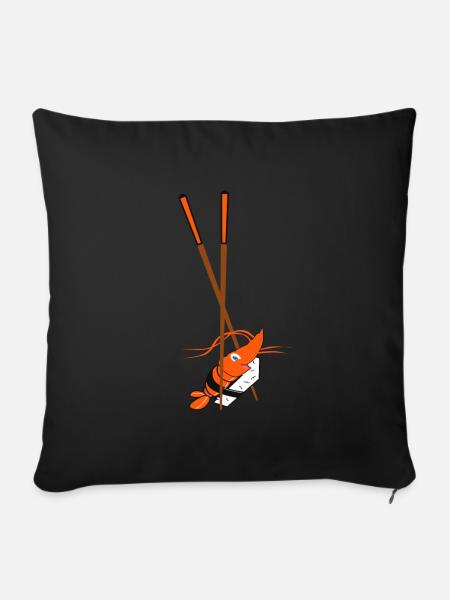 Sushi - Sofakissenbezug 45 x 45 cm - Schwarz