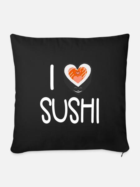 Sushi - Sofakissenbezug 45 x 45 cm - Schwarz