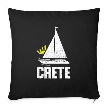 Kreta - Sofakissenbezug 45 x 45 cm - Schwarz - Vorne