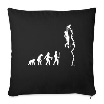 Escalade en bloc sport escalade cadeau de montagne - Housse de coussin décorative 45 x 45 cm - noir - Devant