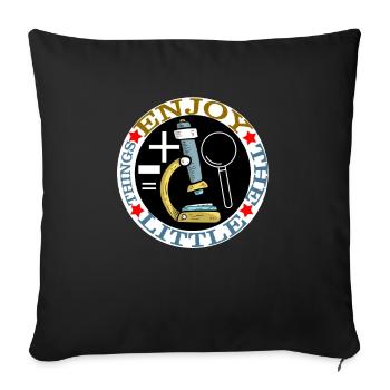 science - Sofa pillowcase 17,3'' x 17,3'' (45 x 45 cm) - black - Front