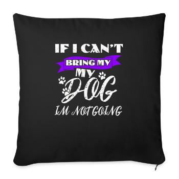 les amateurs de chiens - Housse de coussin décorative 45 x 45 cm - noir - Devant