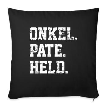 Patenonkel - Sofakissenbezug 45 x 45 cm - Schwarz - Vorne