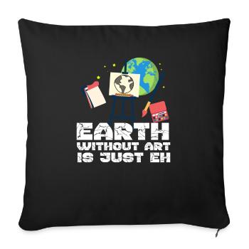 Art artist artist handicraft painting - Sofa pillowcase 17,3'' x 17,3'' (45 x 45 cm) - black - Front