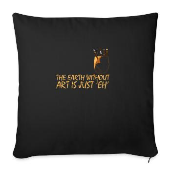 Art artist artist handicraft painting - Sofa pillowcase 17,3'' x 17,3'' (45 x 45 cm) - black - Front