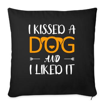 Amour des chiens - Housse de coussin décorative 45 x 45 cm - noir - Devant