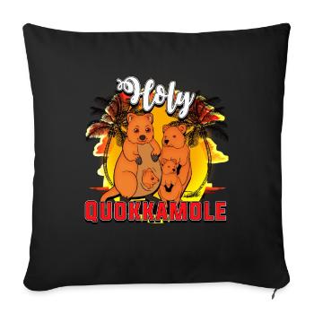 quokka - Housse de coussin décorative 45 x 45 cm - noir - Devant
