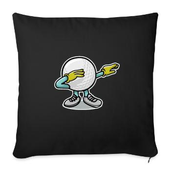 Tamponner une balle de golf - Housse de coussin décorative 45 x 45 cm - noir - Devant