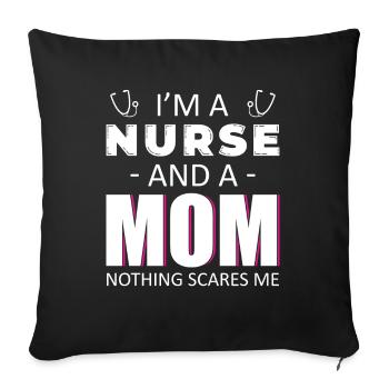 Nurse nurse - Sofa pillowcase 17,3'' x 17,3'' (45 x 45 cm) - black - Front