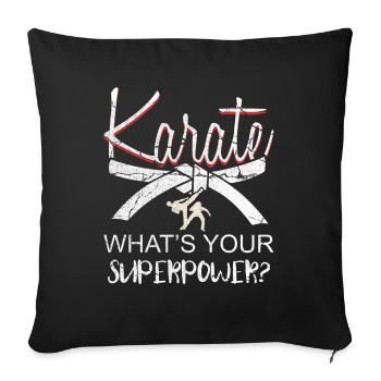 Karate - Sofakissenbezug 45 x 45 cm - Schwarz - Vorne