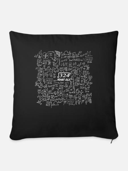 18 Jahre Geschenk Quadratwurzel 324 Jahre alt - Sofakissenbezug 45 x 45 cm - Schwarz