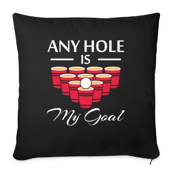 beerpong - Sofa pillowcase 17,3'' x 17,3'' (45 x 45 cm) - black - Front