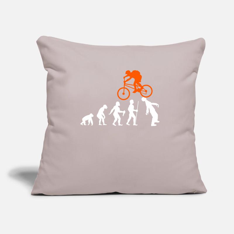 Vélo vtt évolution cyclisme Housse de coussin décorative 45 x 45 cm
