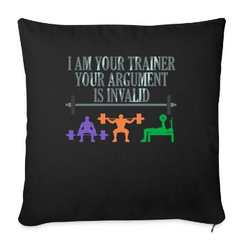Entraîneur personnel d'entraînement physique - Housse de coussin décorative 45 x 45 cm - noir - Devant