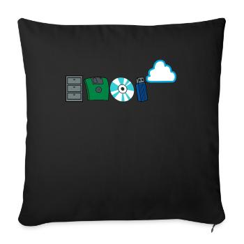 Développeur de logiciels informatiques code programmeur - Housse de coussin décorative 45 x 45 cm - noir - Devant