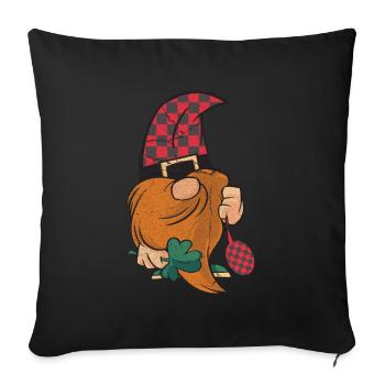 Gnom Zwerg Zwerge Kobold Kobolde Fee Elf Geschenk - Sofakissenbezug 45 x 45 cm - Schwarz - Vorne