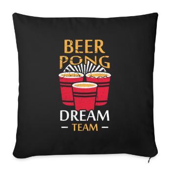 beerpong - Sofa pillowcase 17,3'' x 17,3'' (45 x 45 cm) - black - Front