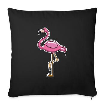 Flamingo - Sofakissenbezug 45 x 45 cm - Schwarz - Vorne