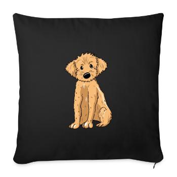 Doodle Dog - Sofa pillowcase 17,3'' x 17,3'' (45 x 45 cm) - black - Front