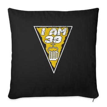 40th birthday - Sofa pillowcase 17,3'' x 17,3'' (45 x 45 cm) - black - Front
